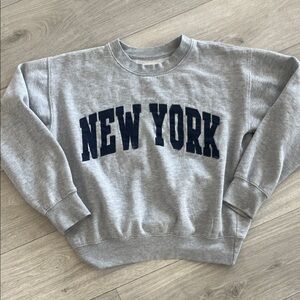 Brandy Melville Gray New York Crewneck Sweater